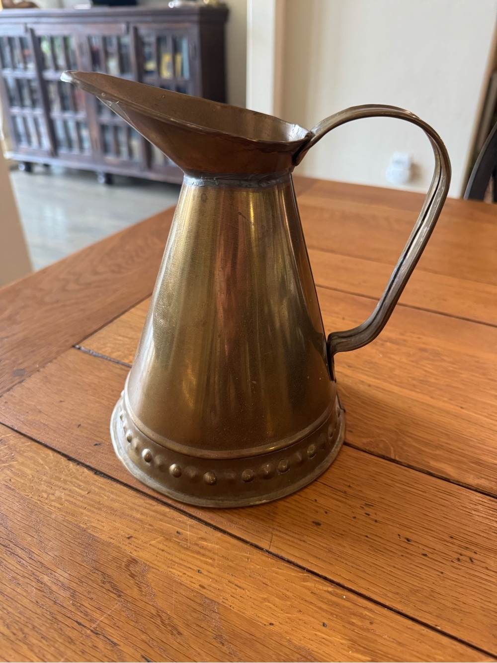 Brass Decorative Pitcher Vase - Antique